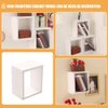 TOYANDONA 6pcs Dollhouse Miniature Storage Rack Floating Shelves Doll House Wall Rack Bookshelf Display Dollhouse Furniture Accessories White Miniature 1:12 Dollhouse Cabinet Bookshelf Storage Rack