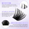Lash Clusters DIY Eyelash Extensions C/D Curl Wide Stem Cluster Lashes 8-16mm Mixed Length Individual Lashes Wispy and Soft Cluster Eyelashes Matte Black Lashes Extensions for DIY(Volume-0.07D, 8-16mm Mixed)
