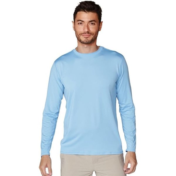 INGEAR Sun Shirts for Men Long Sleeve UV Protection, UPF 50 Long Sleeve Men, UV Shirts for Men, Men's Rash Guard Fishing Shirt (Sky Blue, Medium)