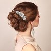 Ammei Headpiece Silver Wedding Hair Comb With Pearls and Crystals Wedding Hair Accessories Bridal Headpiece Or For Parties