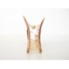 Clear transparent triangle bronze design hair claw clip for medium fine hair (Color: Gold design)
