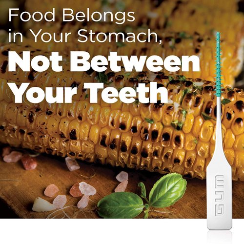 GUM Soft-Picks Original,Easy to Use Dental Picks for Teeth Cleaning and Gum Health, Disposable Interdental Brushes with Convenient Carry Case, Dentist Recommended Dental Picks, 100ct (6pk)