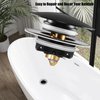Anlige Universal Tub Stopper Bathtub Drain, Pop Up BathTub Drain Plug and Cover, Replaces Bath Tub Lift and Turn, Tip-Toe and Trip Lever, Easy to Install Clean, All Brass Matte Nickel Process Black