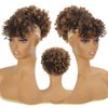 SuyiIRL Afro Puff Drawstring Ponytail with Kinky Curly Hair Clip in Bangs Short Ponytail Hair Extensions Updo Hairpieces for Women Natural Hair Ponytail