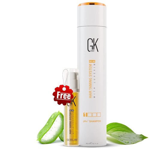 GK HAIR Clarifying Shampoo for Build Up, Dirt, Oil, Product and Hard Water Apple Cider Vinegar & Keratin for Clean, Refreshed Hair Sulfate-Free Hair Care with Argan Oil Serum 10ml