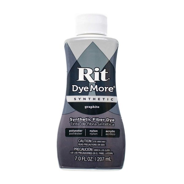 Synthetic Rit Dye More Liquid Fabric Dye – Wide Selection of Colors – 7 Ounces - Graphite