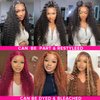 BVLBVL 28Inch Curly Human Hair Wig 200 Density 13x6 HD Lace Frontal Curly Wig Human Hair 12A Lace Front Wigs Human Hair Pre Plucked Wet and Wavy (28 Inch)