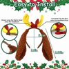 FashionVista Deer Antler Headband with Plush Dog Ears Deer Horn Hairband Reindeer Costume Accessories for women men funny party
