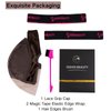 Lace Wig Grip Cap Women: 4x5 Transparent Swiss Lace Front - Non-slip Wig Gripper for Keeping Wigs In Place - Adjustable Elastic Headband with Velcro