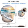 Ergonomic Mouse Pad with Wrist Support Rest,[ 20% Larger] Mousepad Gel Wrist Rest, with Coaster Non-Slip & Pain Relief for Computer, Desk, Home&Office-Beach