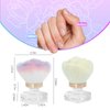 Ruetail Nail Dust Brush for Nails, Nail Art Dust Powder Remover Brush, Pink Rose Cleaner Brush for Makeup or Blush Nail Arts Brush, Nail Dusting Brush Tools