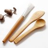 LINSINA Face Mask Mixing Bowl and Brush Set, 7 in 1 Bamboo Facial Mask Tool kits - Mask Bowl,Spatula,Brush,Spoon, Silicone Brush yellow