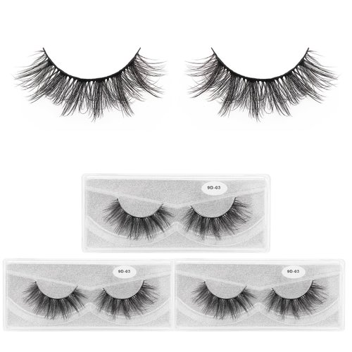 9D-03 eyelashes natural look CNYYLASH fluffy eyelash extension false eyelashes set professional Handmade,3 pairs portable boxes