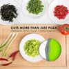 Zemensha Pizza Cutter with 4.5" sharp removable blade & protective retractable blade cover | Stainless steel Pizza Cutter Wheel | Ergonomic Girp Pizza slicer Kitchen gadgets (Green)