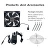 Easy Cloud Computer Fan with AC Plug-120mm Fan 120V 110V 220V with Variable Speed Controller Muffin Axial Fan 12V Case Cooling Fan Small USB Fan for PC Cabinet Doorway Receiver Xbox