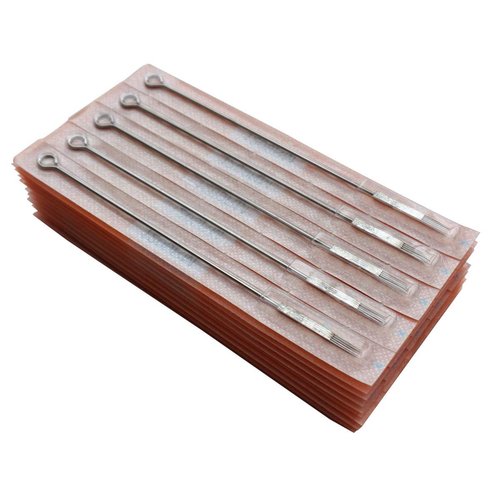 Needlehouse 50pcs Disposable & Sterilized Tattoo Needles 9 Curved Magnum (9RM) and 50pcs Professional Sterile Plastic Disposable Clear Tattoo magnum Tips 9F (1209RM)