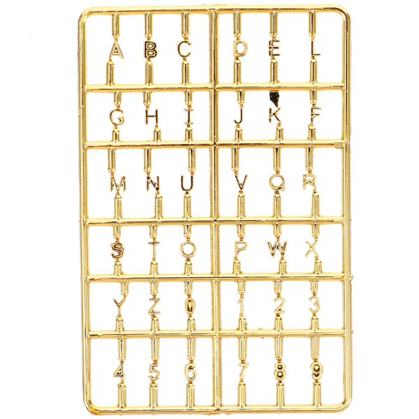 Angoily Doll House Letters Numbers 1/12 Miniature Front Door Mailbox Furniture Numbers Tiny House Door Decorative Accessory Golden