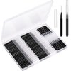 MAPVOLUT 120PCs Micro Eyebrow Brush with Cap, Eyelash Comb Brow Brush Eyebrow Spoolies Lamination Brush Supplies for Eyebrows Brow, Interdental Brushes, Lash Filler Eyebrow Lift Tint Tools Extensions