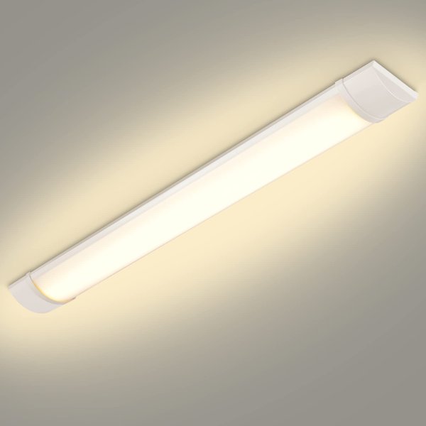 Sararoom 2ft Led Shop Light Fixture, 20W LED Tube Light, 2400lm,4000K Neutral White, 60cm 23.6inch LED Garage Closet Light Ceiling Light for Office Home Basement, No Plug, No Ground Wire