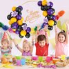 Balloons Purple Black Yellow, Purple Yellow Black Birthday Balloons, 50PCS Latex Balloons For Birthday Decoration Wedding Baby Shower Engagement DIY Hula Hoop Balloons Arch Decoration Party Supplies