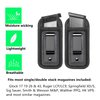 2-Pack Universal Magazine IWB Concealed Carry Holster, Single Double Stack Mags Pouch for Glock 17 26 43 Sig 1911 S&W M&P 9mm .40 .45 Fits 7 10 15 Round Ammo Clips for Pistols