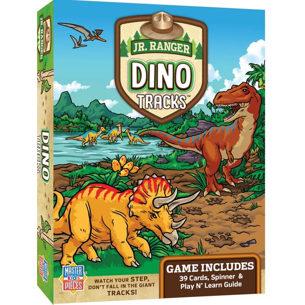 MasterPieces Licensed Kids Games - Jr Ranger - Dino Tracks Kids Card Game Games for Kids & Family, Laugh and Learn
