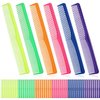 Teenyyou 36 Pcs 7 Inch All Purpose Hair Comb Hair Cutting Combs Hair Stylist and Barbers Set Fine and Wide Tooth Comb Pocket and Travel Comb for Women Men(Vivid Color)