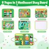 lanjue Toddler Busy Board, Montessori Toys for 3+ Year Old Boys Girls Birthday Gifts, Busy Book Sensory Board Learning Educational Activities for Toddlers 3+, Travel Toys for Airplane Car (Farm)