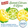 Glad Trash Bags, OdorShield Small Drawstring Garbage Bags - Febreze Sweet Citron & Lime - 4 Gallon - 34 Count - 6 Pack