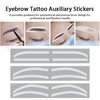6 Pairs Eyebrow Tattoo Auxiliary Stickers Disposable Adhesive Eyebrow Template Sticker Women Disposable Adhesive Eyebrow Template Sticker (6 Pairs Sticker+1 Black Brow Pencil)