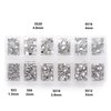 Zealer 1800pcs Clear Crystal Nail Art Rhinestones Round Beads Top Grade Flatback Glass Charms Gems Stones for Nails Decoration Crafts Eye Makeup Clothes Shoes 300pcs Each (Mix SS3 6 10 12 16 20)
