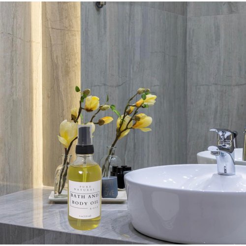 Pure Natural Body Oil,Rose flavor 8oz