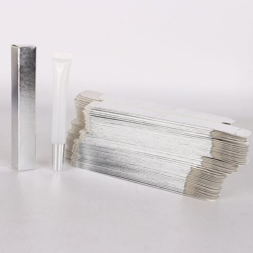 COSIDEA 50 pcs small silver Kraft paper box 22 * 22 * 137 paper packing box for lip gloss mascara