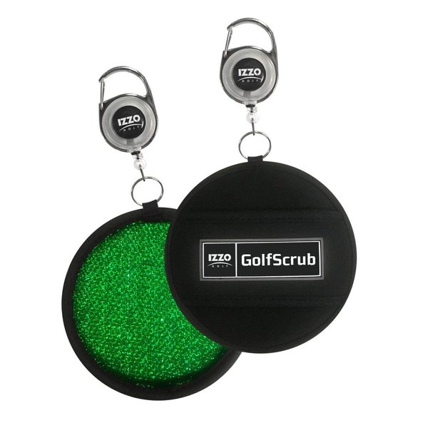 IZZO Golf Club Scrub and Golf Ball Cleaner, Black/Green