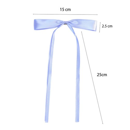 SINNKY 12 PCS Hair Bows for Women, Hair Ribbon with Long Tail Riboon Hair Clips for Women Girls, Hair Barrettes with Bow Accessorie Clips