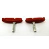 Kool Stop Cantilever Thinline, Cantilever Brake Pads, Non-Threaded Posts, Salmon, Red, Pair