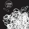 Clear Elastic Hair Bands，BEBEEPOO 1500pcs Mini Hair Rubber Bands with a Box/Bag, Soft Hair Elastics Ties Bands 2mm in Width and 30mm in Length-Hair Elastics - STRONG - REUSEABLE (box)