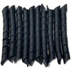 50 Pcs Heatless Spiral Hair Curlers 22inch Magic No Heat Hair Curls For Long Hair 6Pcs Styling Hooks DIY Hair Rollers Set（black）