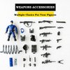 Ulanlan Special Forces Mini Military Action Figure with Weapons and Accessories Building Blocks Playset, 8 PCS Multiple Movable Joints SWAT Police Figure, Best Gift for Boys 8 9 10