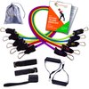 SmarterLife Resistance Bands for Working Out, Physical Therapy - Workout Bands for Women, Men - Tone Arms, Legs, Chest, Booty - 5 Exercise Bands with Handles, Ankle Straps, No-Slip Door Anchor, Bag