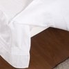 Valea Home Bed Skirt with Stitch on White Dust Ruffle with Split Corner, Durable Elegant Luxury Queen 14-inch Drop