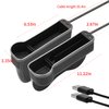 Keketuohai 2 Pack Car Seat Gap Organizer,Multifunctional Storage Box with USB Charger, Pockets Led Light, Filler Cup Holder (Black)