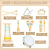 Baby Musical Instruments for Toddlers Montessori Toys, DUDUCOFU Wooden Musical Toys with 12 Pcs Percussion Instruments Early Learning Music Toys Gift for Kids Boys Girls