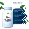 Zinc + Vitamin C, D & Echinacea Powerful Formula - Immune Support - Enhanced Absorption - 120 Caplets