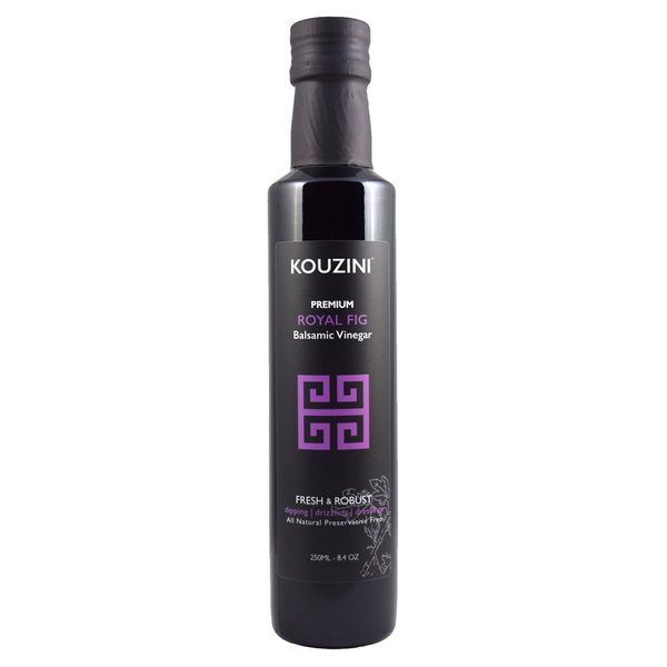 Kouzini Ultra Premium Royal Fig Balsamic Vinegar, Aged Balsamic Vinegars from Modena, Italy, Premium, Smooth & Full-Bodied Flavor, 250ml Bottle