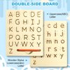 hzsshb Wooden Letters Practicing Board,Reusable Handwriting Alphabet Tracing Board Double-Sided Toddlers and Preschool Gifts Learning Toys Learning to Write ABC for Kids Ages 3-8