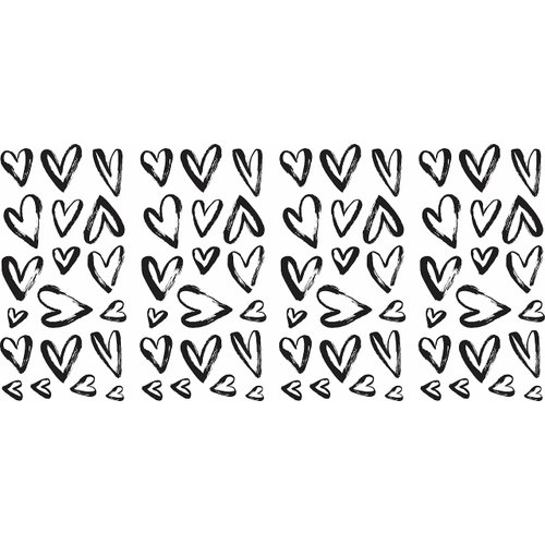 RoomMates RMK4884SCS Black Sketchy Hearts Peel and Stick Wall Decals