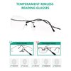 Eyekepper Titanium Rimless Reading Glasses Readers Men Black