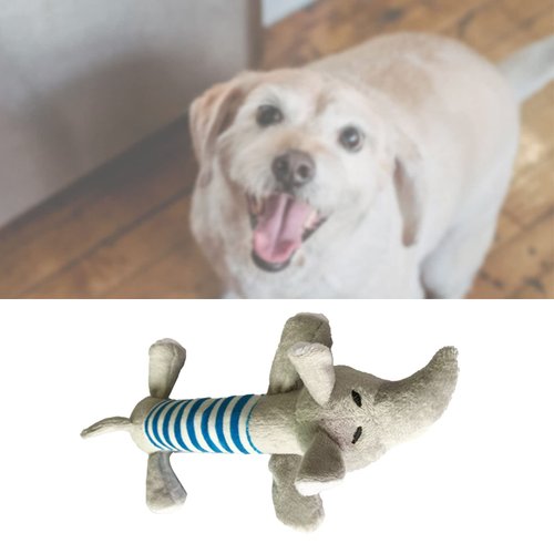 Dog Toys, Cute Striped Animal Dog Squeaky Toys Dog Stuffed Animals Chew Toy with 4 Legs Soft Durable Plush Dog Toys for Pet Dog Cat(#2)
