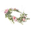 Floral Fall Artificial Baby Breath Flower Halo Wedding Crown Lilac Bridal Headpiece Greenery Crown HC-24 (F-pink)